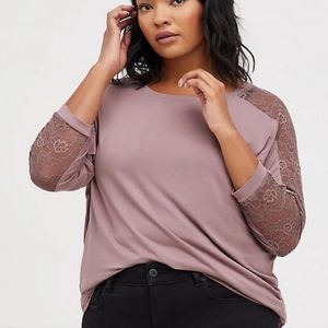 SOLD Torrid Lace Super Soft Top